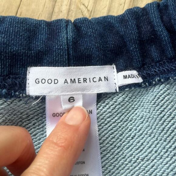 Good American Boyfriend Joggers Dark Blue Size 6 Waist 36" - Picture 9 of 11